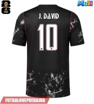 Lacne Muži Futbalové dres Kanada Jonathan David #10 MS 2026 Krátky Rukáv - Preč